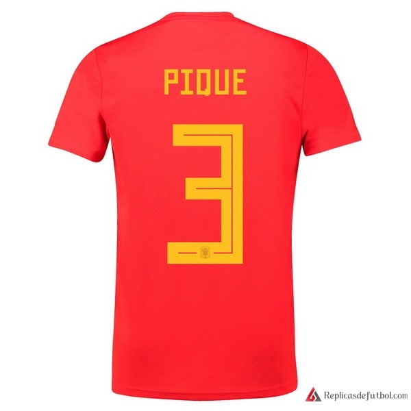 Camiseta Seleccion España Primera equipación Pique 2018 Rojo